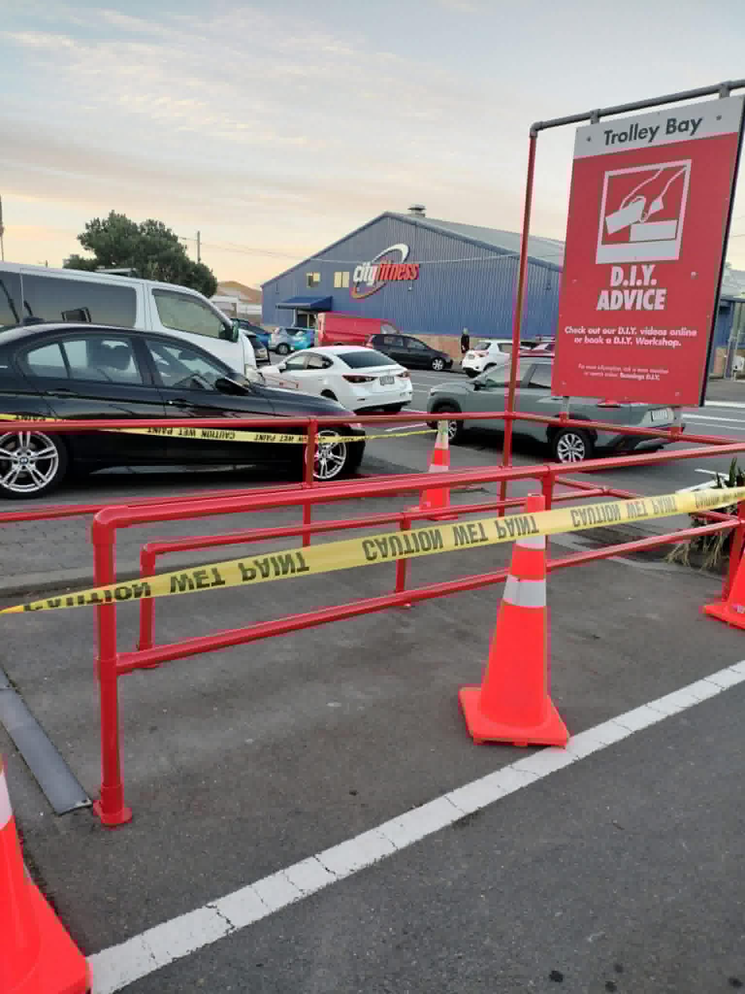 Retail Carpark Fence & Rail Painting